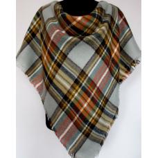 Жіночий теплу хустку сірий Cashmere KT198-8