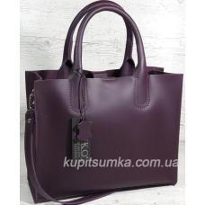 Шкіряна сумка Nicoletta 30AE-6 Сливовий
