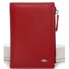 Гаманець жіночий червоний полегшений подвійного складання OP23-8